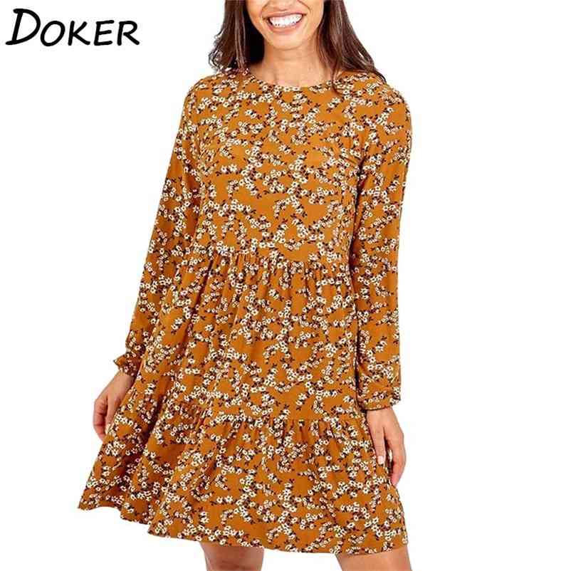 Autumn Floral Chiffon Dress Fashion Plus Size O-neck Long Sleeve Party Elegant Ladies es Casual Boho Mini 210604, Navy blue
Autumn Floral Chiffon Dress Fashion Plus Size O-neck Long Sleeve Party Elegant Ladies es Casual Boho Mini 210604, Navy blue