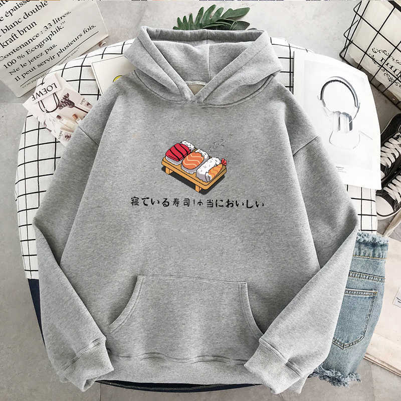 Japanese sushi print Letter cute casual ins Winter long-sleeved women loose plus size Vintage Harajuku hooded sweatshirt 210608, Huang01
Japanese sushi print Letter cute casual ins Winter long-sleeved women loose plus size Vintage Harajuku hooded sweatshirt 210608, Huang01