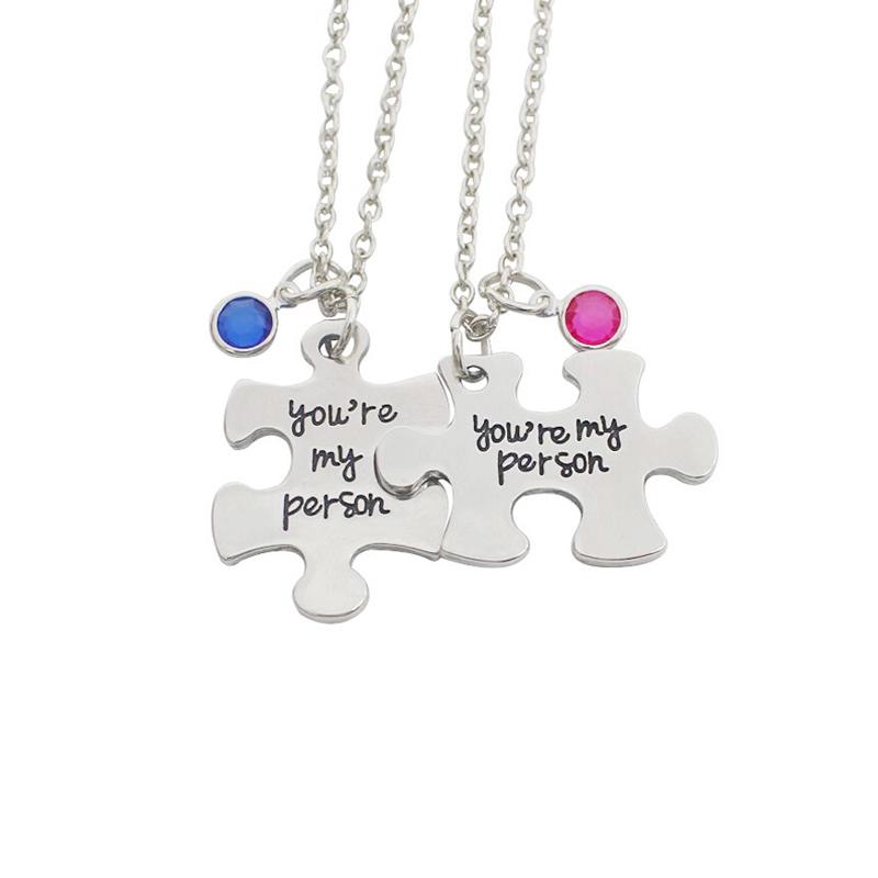 Pendant Necklaces 2-piece Fashionable Couple Necklace Letter "You Are My Person" Puzzle Stainless Steel Metal Party Holiday Birthday Gift, Silver
Pendant Necklaces 2-piece Fashionable Couple Necklace Letter "You Are My Person" Puzzle Stainless Steel Metal Party Holiday Birthday Gift, Silver