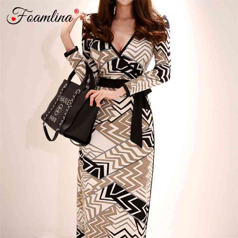 Women Dress Autumn Long Sleeve Striped Print Sexy V Neck Waistband Wrap Split Ankle Length Vintage 210603, As picture
Women Dress Autumn Long Sleeve Striped Print Sexy V Neck Waistband Wrap Split Ankle Length Vintage 210603, As picture