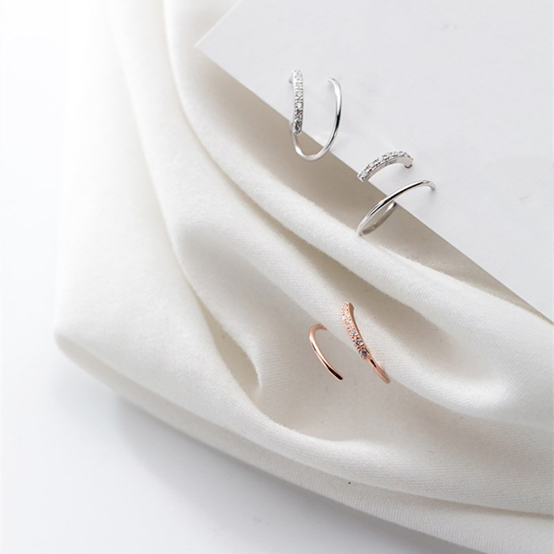 Solid 925 Sterling Silver Earrings High Quality Stud Earring for Women Girls Fashion Tiny Zircon Simple Jewelry Christmas Present