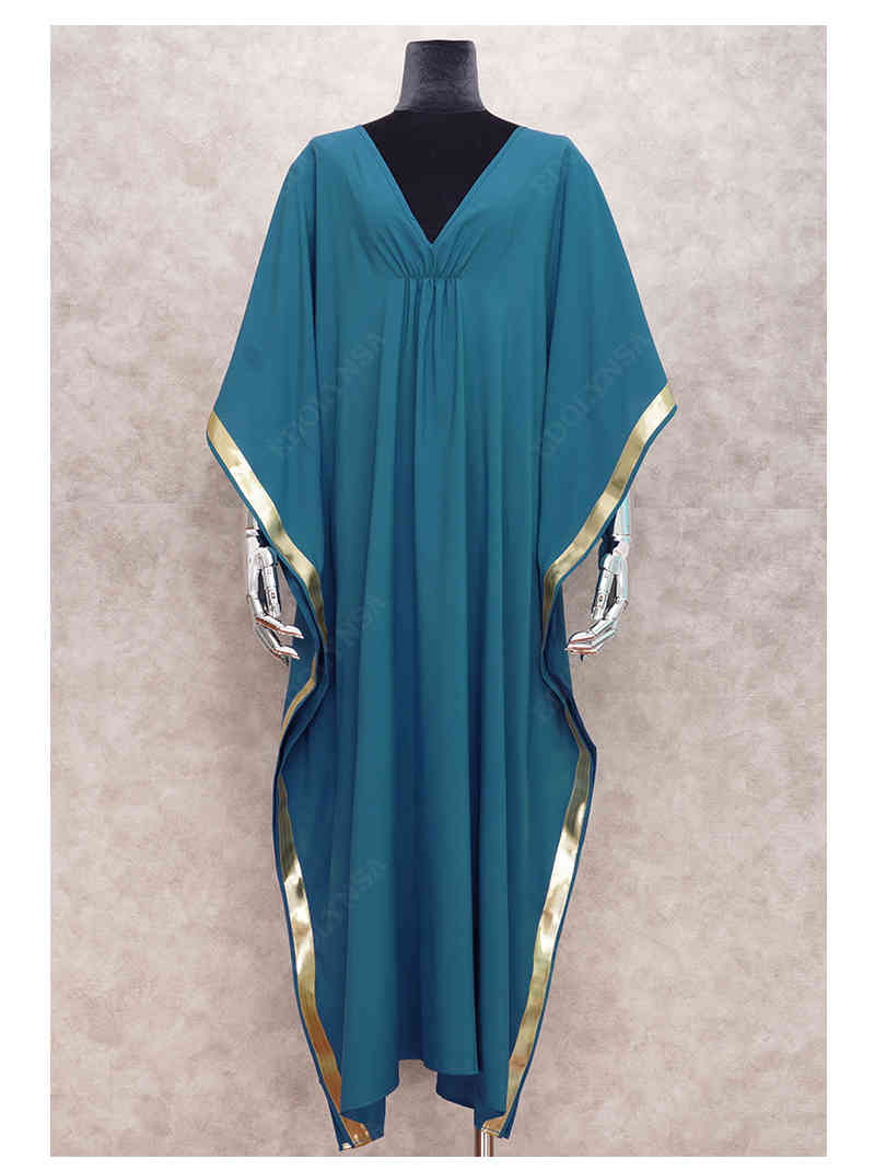 Casual Bikini Cover-ups Blue Tunic Sexy Striped Summer Beach Dress Elegant Women Wear Swim Suit Cover Up Q1135 210420