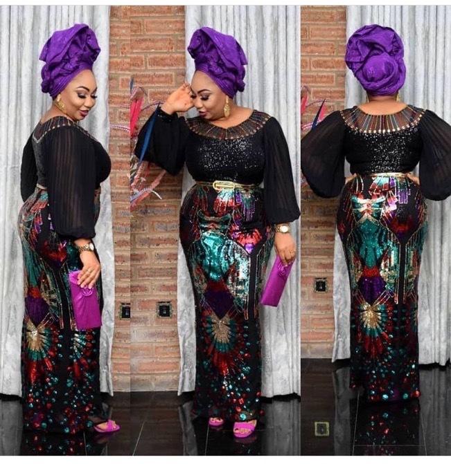 Ethnic Clothing 2021 Autumn Sequins Africa Muslim Long Maxi Dress High Quality Fashion Wedding Evening African Dresses For Women