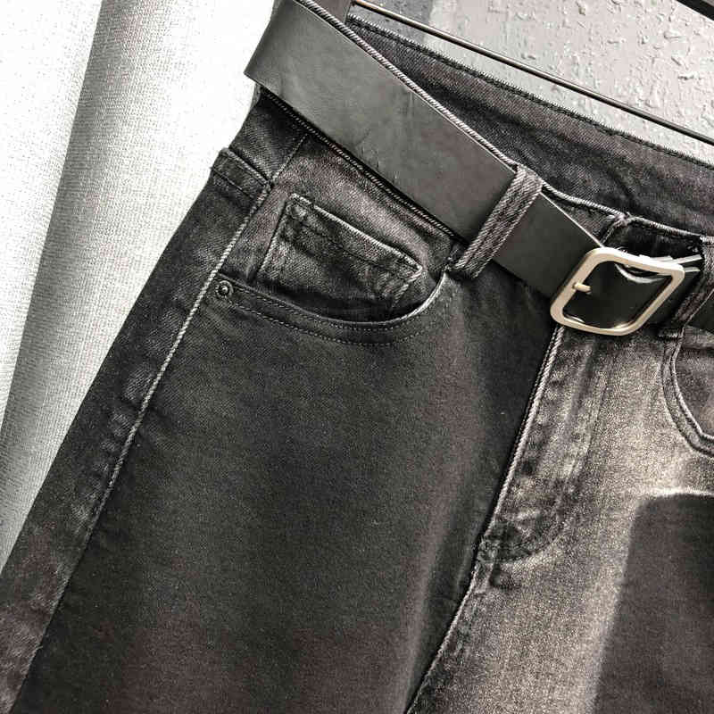 Personlaity Patch Jeans Women's Spring High Wiast Contrast Color Denim Harem Radish Pants Female Fashion 210427