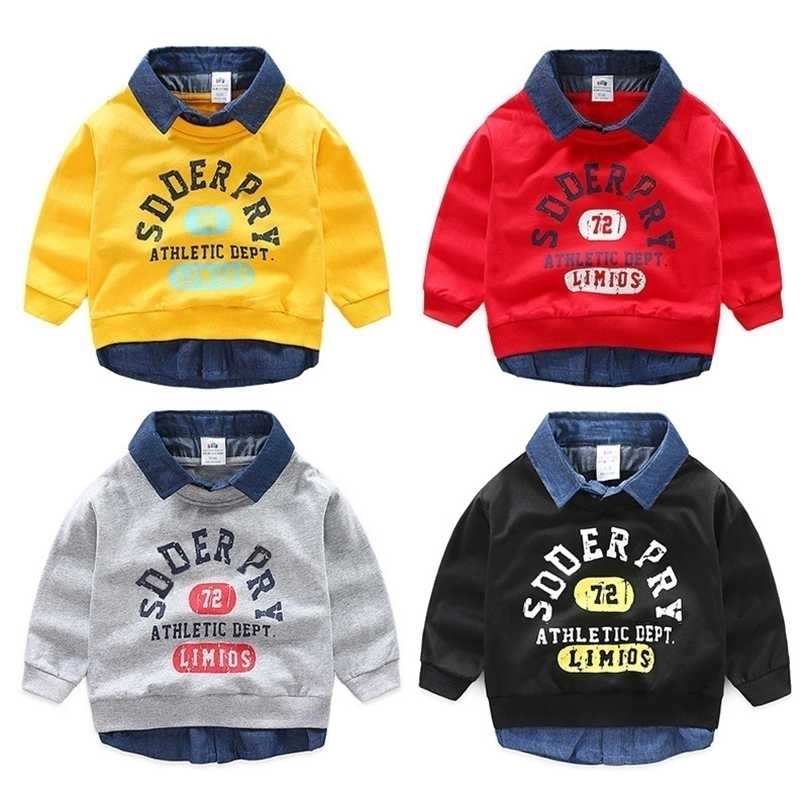 Spring Autumn Design 2 3 4 5 6 8 10 Years Children Turn-down Collar Letter Print Patchwork Sweatshirt For Kids Baby Boy 211110, Red
Spring Autumn Design 2 3 4 5 6 8 10 Years Children Turn-down Collar Letter Print Patchwork Sweatshirt For Kids Baby Boy 211110, Red