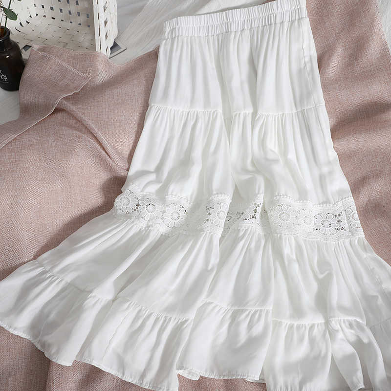 Vanovich Summer Fashion Casual Wild Hollow Ruffled Skirt Female Korean Style Solid Color High Waist Skirts 210615, White
Vanovich Summer Fashion Casual Wild Hollow Ruffled Skirt Female Korean Style Solid Color High Waist Skirts 210615, White