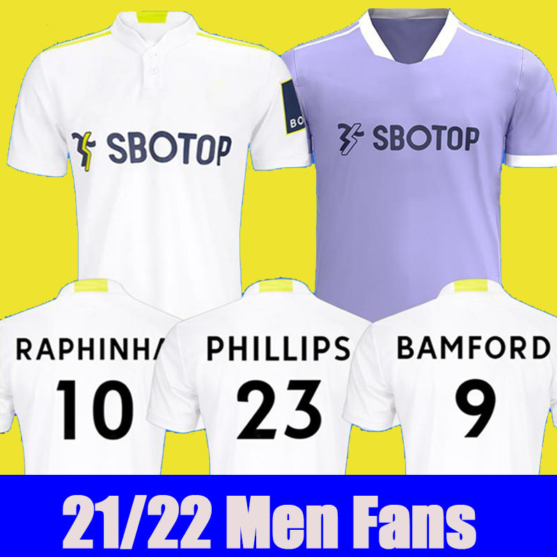 Football Jerseys 21/22#9 BAMFORD Home White Soccer Jersey #10 RAPHINHA 3rd Purple Shirt 2021/2022 Men Adult Uniforms, Black;yellow
Football Jerseys 21/22#9 BAMFORD Home White Soccer Jersey #10 RAPHINHA 3rd Purple Shirt 2021/2022 Men Adult Uniforms, Black;yellow