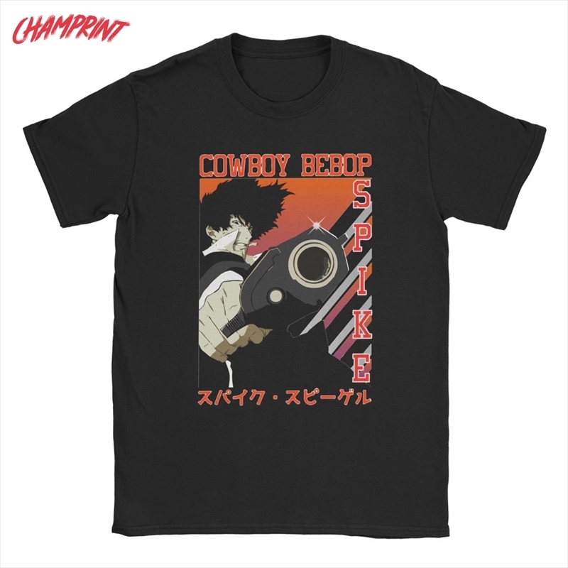 Men's Spike Spiegel Cowboy Bebop T Shirts Anime Cotton Clothing Short Sleeve Round Collar Tee Shirt Birthday Gift T-Shirts, White;black
Men's Spike Spiegel Cowboy Bebop T Shirts Anime Cotton Clothing Short Sleeve Round Collar Tee Shirt Birthday Gift T-Shirts, White;black