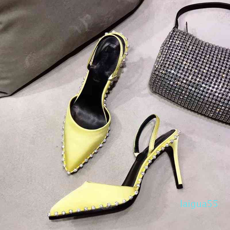 yellow satin slingback pump crystal embellished high heel shoes with chain mesh pouch r women, Pink (not include bag)
yellow satin slingback pump crystal embellished high heel shoes with chain mesh pouch r women, Pink (not include bag)