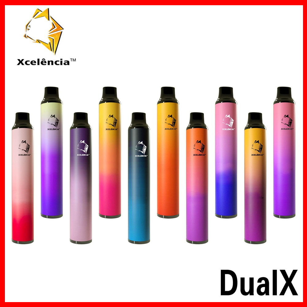 Xcelencia DUAL X cigarettes Disposable vape pen 1400Puffs 6ml 900mah Draw activated device 10 colors
Xcelencia DUAL X cigarettes Disposable vape pen 1400Puffs 6ml 900mah Draw activated device 10 colors