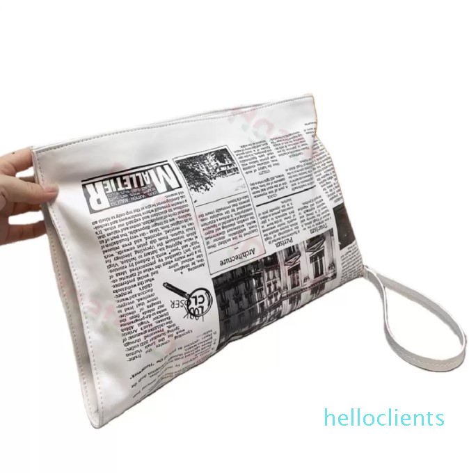 2021 women fashion Newspaper Printed Clutch Bags Unisex Toiletry Kits cosmetic bag make up Handbag top quality Totes Luxury designer Purse, No bags
2021 women fashion Newspaper Printed Clutch Bags Unisex Toiletry Kits cosmetic bag make up Handbag top quality Totes Luxury designer Purse, No bags