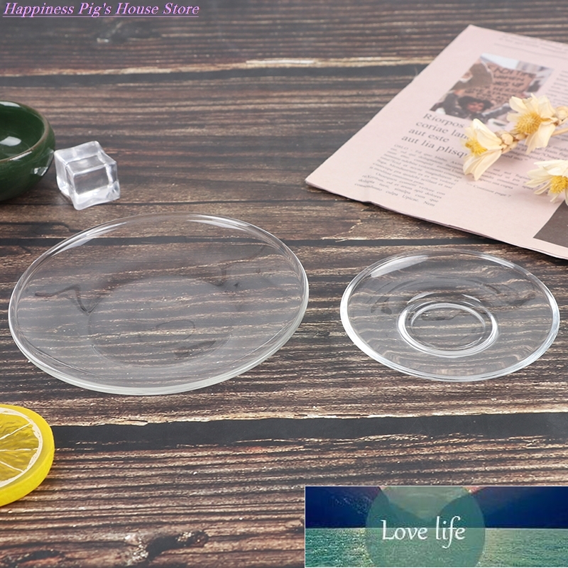 Kinds Heat Resistant Clear Glass Saucer For Tea Coffee Drink Cups Mug - Size S/L Durable and convenient