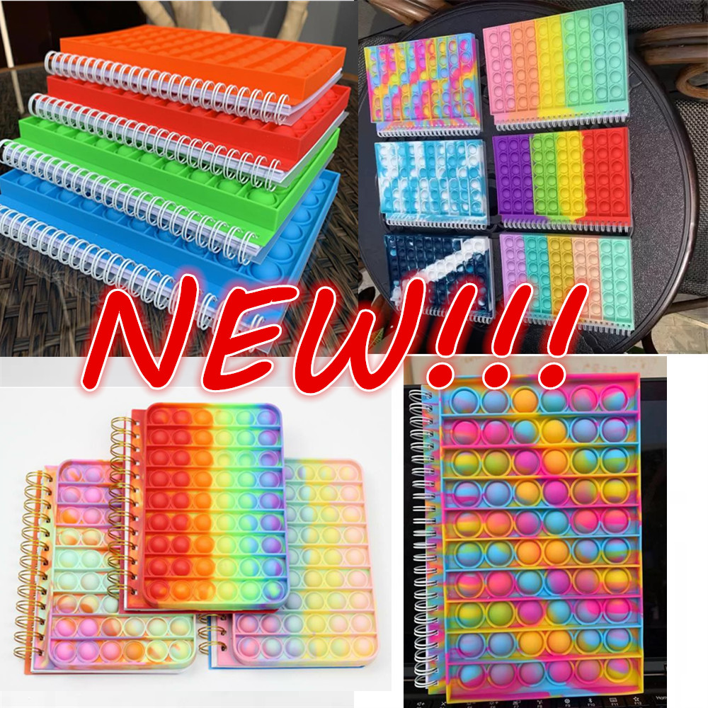 NEW!!! 15 Styles Tie Dye Rainbow Fidget Spiral Notebook A5 Push Bubble Cover Notebooks School Stationery Kids Girls Boys Christmas Gift Toys Wholesale
NEW!!! 15 Styles Tie Dye Rainbow Fidget Spiral Notebook A5 Push Bubble Cover Notebooks School Stationery Kids Girls Boys Christmas Gift Toys Wholesale