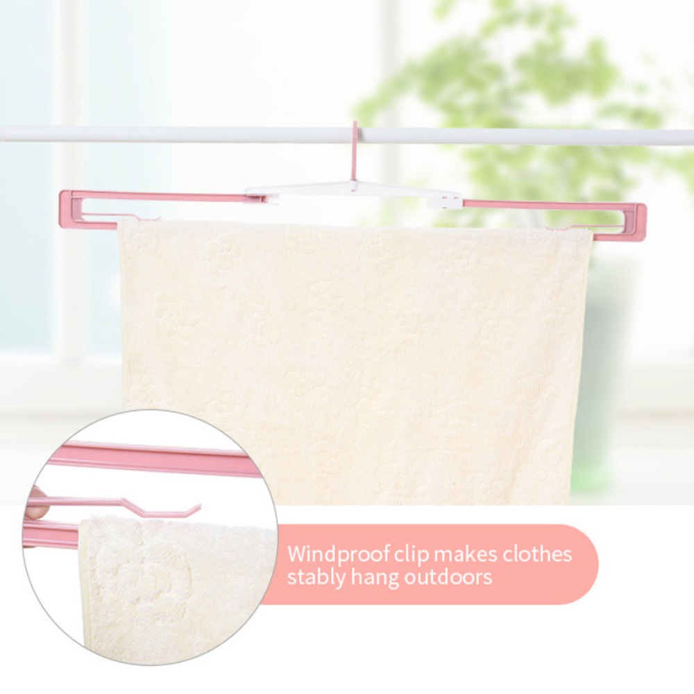 Wind antiskid Expandable Portable Foldable Clothes Hanger Rack Non-Slip Windproof Drying Organizer Holder for Travel Home