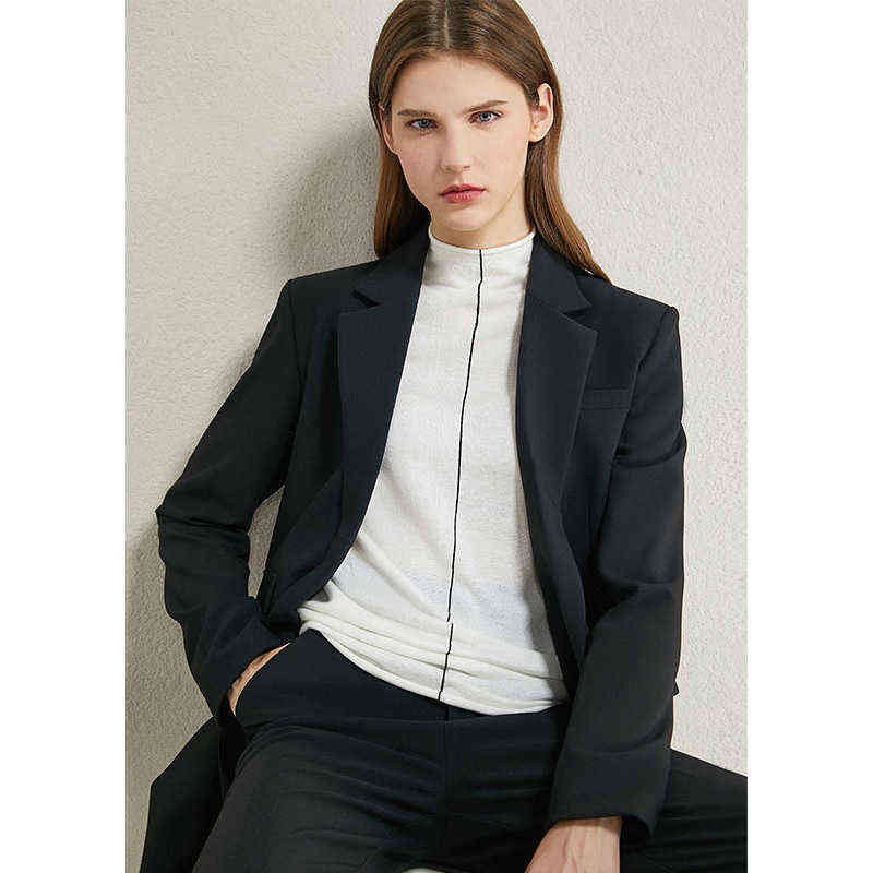 AMII Minimalism Autumn Fashion Women Sweater Solid Thin Slim Fit Turtleneck Sweater Female Pullover Tops 12040610 210918
