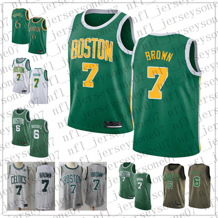 2021Custom boston Mens women youth Celticss 6 Bill Russell 7 Brown green black Throwback Basketball jersey
2021Custom boston Mens women youth Celticss 6 Bill Russell 7 Brown green black Throwback Basketball jersey