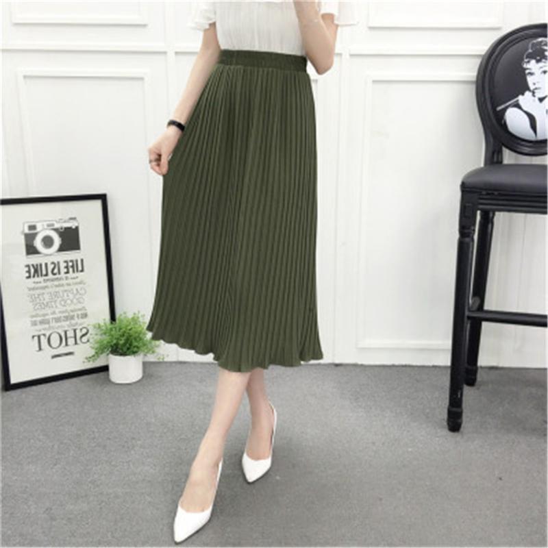 Skirts 6 Colors Korean Fashion Summer Skirt Female Chiffon High Waist Pleated Womens S-XL Faldas Mujer PZ3390, Black
Skirts 6 Colors Korean Fashion Summer Skirt Female Chiffon High Waist Pleated Womens S-XL Faldas Mujer PZ3390, Black