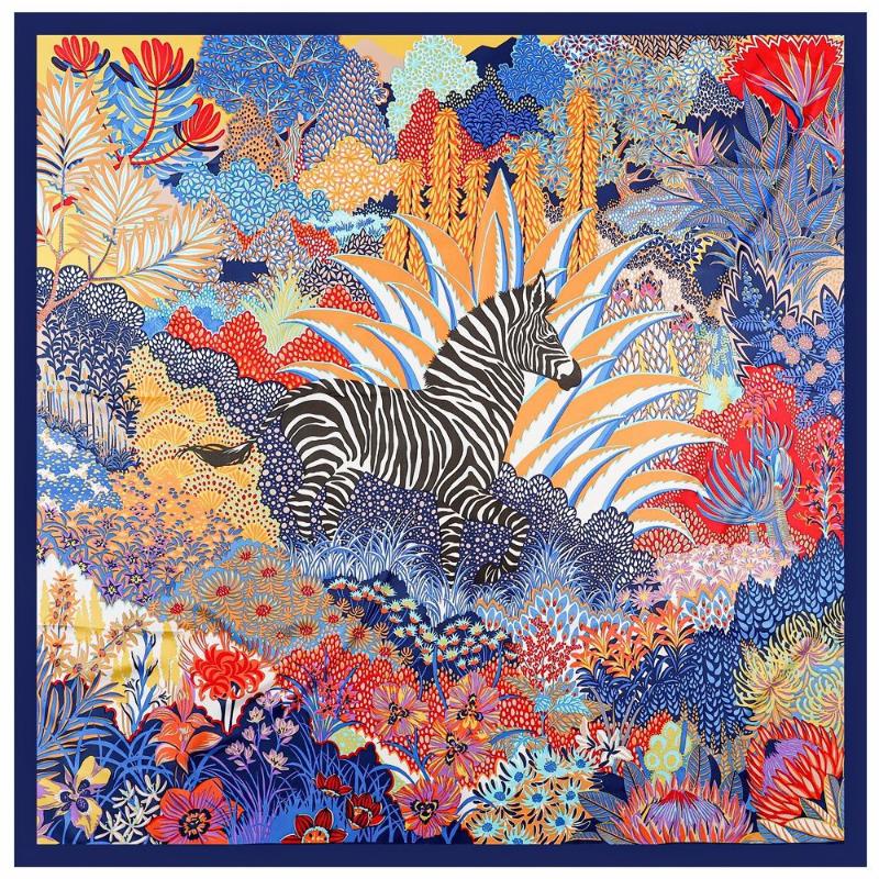 Scarves 130cm Luxury Jungle Big Square Scarf Garden Twill Silk Women Kerchief For Ladies Fashion Shawl Beach Towel
Scarves 130cm Luxury Jungle Big Square Scarf Garden Twill Silk Women Kerchief For Ladies Fashion Shawl Beach Towel
