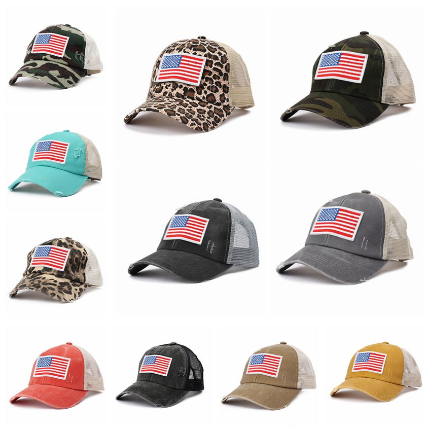 Baseball Cap American Flag Embroidery Washed Net Caps USA Independence Day Hat Women Camouflage Ponytail Hats Q192
Baseball Cap American Flag Embroidery Washed Net Caps USA Independence Day Hat Women Camouflage Ponytail Hats Q192