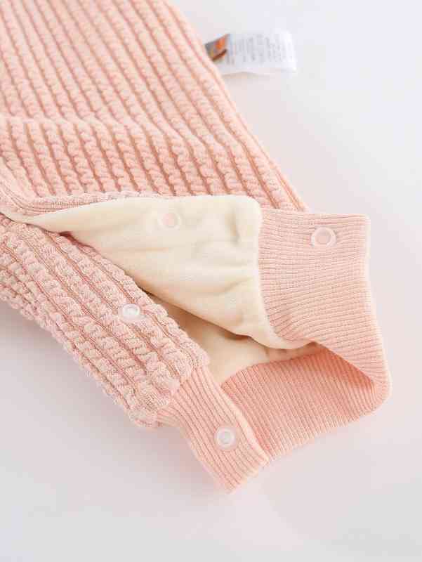 Peninsula Baby Letter Embroidery Eyelet Embroidered Ruffle Trim Thermal Jumpsuit With Doll SHE