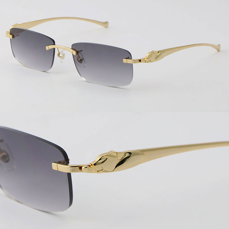 Leopard Series Selling UV400 Protection 3524012 Rimless Sunglasses Fashion Men Woman sport Sun glasses outdoors Driving 18k Gold Metal Frame Male and Female Size:54
Leopard Series Selling UV400 Protection 3524012 Rimless Sunglasses Fashion Men Woman sport Sun glasses outdoors Driving 18k Gold Metal Frame Male and Female Size:54