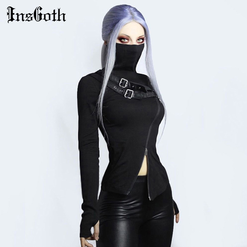 InsGoth Punk Leather Patchwork Black Tops Women Gothic Streetwear Sexy Doubt Zipper Turtleneck Long Sleeve Tops Autumn T-shirts
InsGoth Punk Leather Patchwork Black Tops Women Gothic Streetwear Sexy Doubt Zipper Turtleneck Long Sleeve Tops Autumn T-shirts