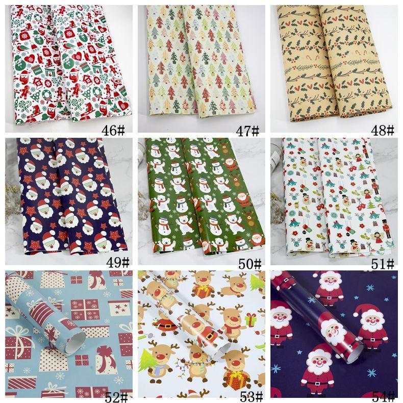 Christmas Wrapping Paper Christmas Decoration Gift Box DIY Package Paper Cartoon Santa Claus Snowman Deer Present Wrapping Paper