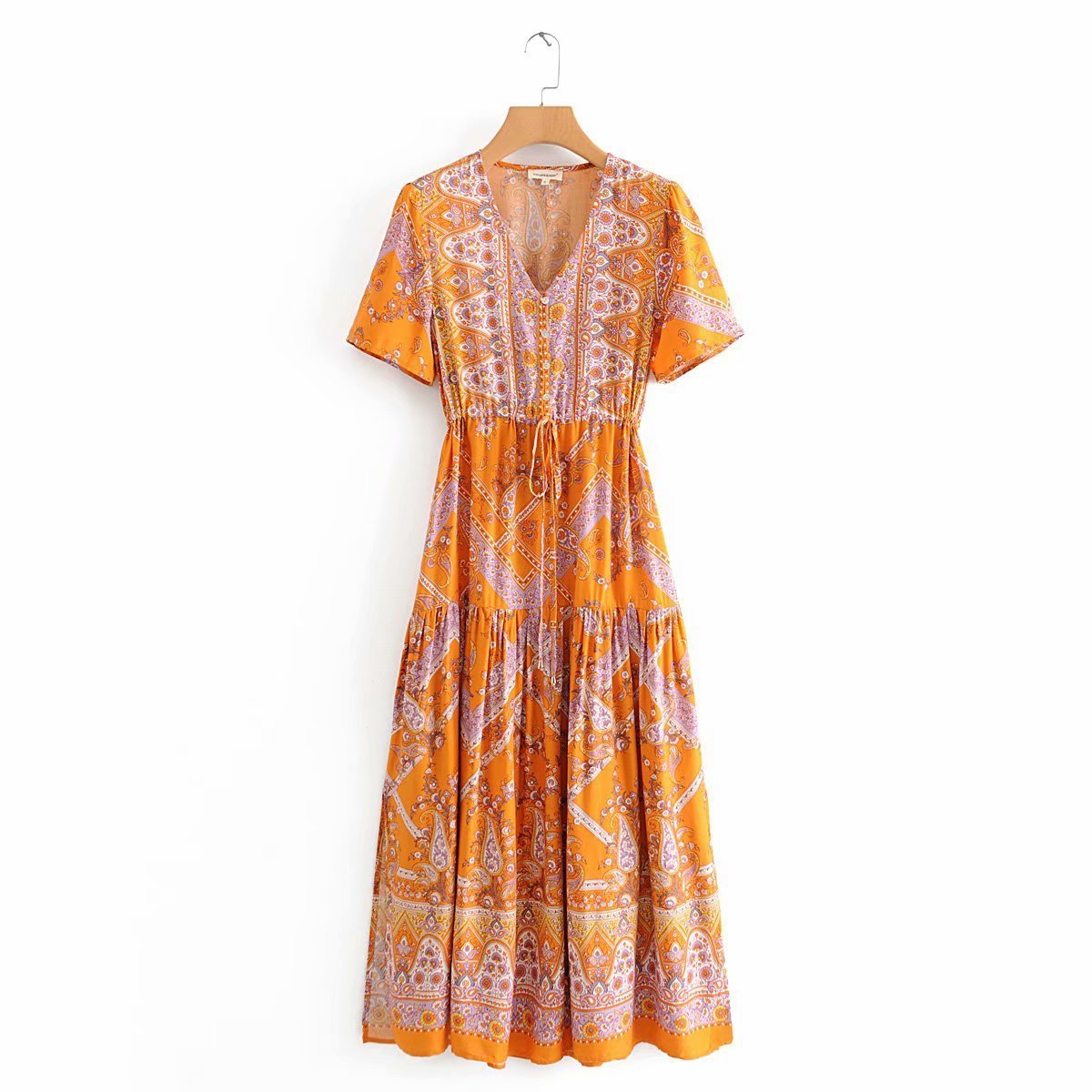 Casual Dresses Women Floral Printed Maxi Summer Sexy V Neck Short Sleeve Vintage Vestidos Boho Beach Bohemian Holiday Split 6BBK, Orange
Casual Dresses Women Floral Printed Maxi Summer Sexy V Neck Short Sleeve Vintage Vestidos Boho Beach Bohemian Holiday Split 6BBK, Orange