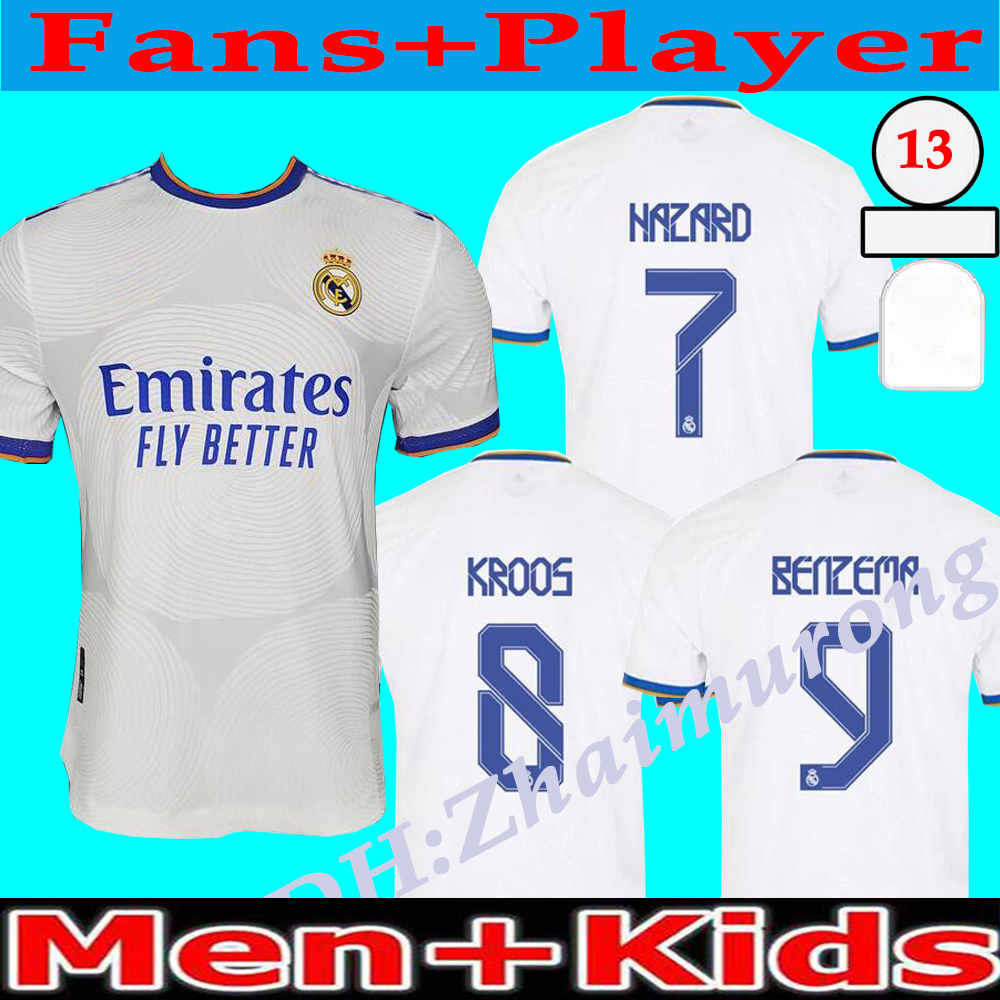 2021/22 REAL MADRID soccer jerseys fans and player football shirts HAZARD SERGIO RAMOS BENZEMA ASENSIO MODRIC MARCELO 21 22 camiseta men + kids kit uniforms
2021/22 REAL MADRID soccer jerseys fans and player football shirts HAZARD SERGIO RAMOS BENZEMA ASENSIO MODRIC MARCELO 21 22 camiseta men + kids kit uniforms