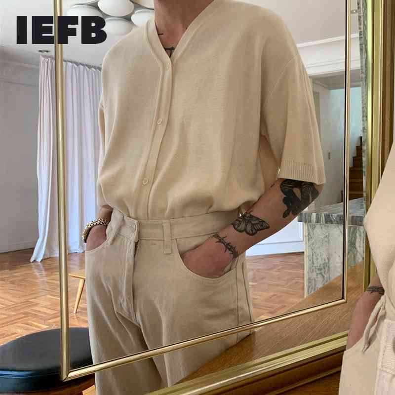 IEFB Summer Short Sleeve Single Breasted V Collar Men's T-shirt Loose Korean Casual Thin Ice Silk Trend Tee Tops 9Y7667 210524, Black
IEFB Summer Short Sleeve Single Breasted V Collar Men's T-shirt Loose Korean Casual Thin Ice Silk Trend Tee Tops 9Y7667 210524, Black