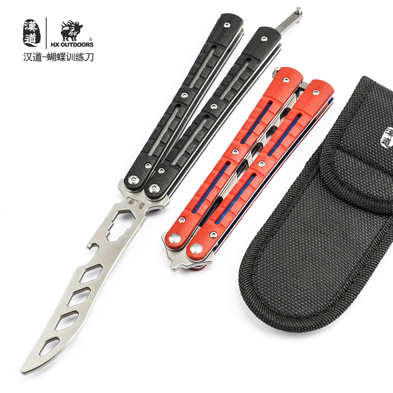 HX OUTDOORS Butterfy training knife coach knife camping muti-too knife G10 too hoder 3cr13mov bade
HX OUTDOORS Butterfy training knife coach knife camping muti-too knife G10 too hoder 3cr13mov bade