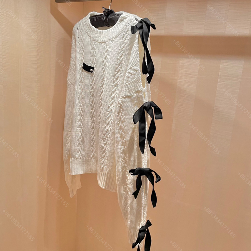 Fashion wool knit sweater hoodies brand womens casual round neck pullover long sleeve hoodie shirt hollow bow sweaters logo women clothes de, White;black
Fashion wool knit sweater hoodies brand womens casual round neck pullover long sleeve hoodie shirt hollow bow sweaters logo women clothes de, White;black