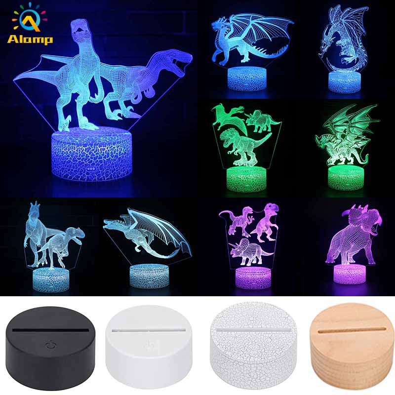 Multi Styles LED Base Table Night Light 3D Illusion Lamp Dinosaur 4mm Acrylic Lights Panel RGB with Remote
Multi Styles LED Base Table Night Light 3D Illusion Lamp Dinosaur 4mm Acrylic Lights Panel RGB with Remote
