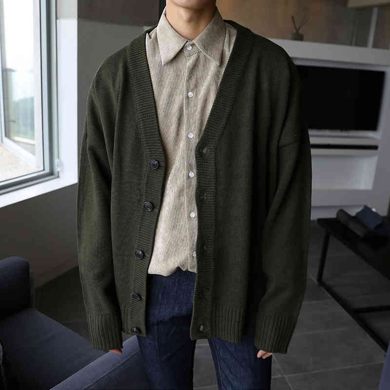 men's sweaters loose male sweater with long sleeve, solid mesh v-neck, button-down r7jl, White;black
men's sweaters loose male sweater with long sleeve, solid mesh v-neck, button-down r7jl, White;black