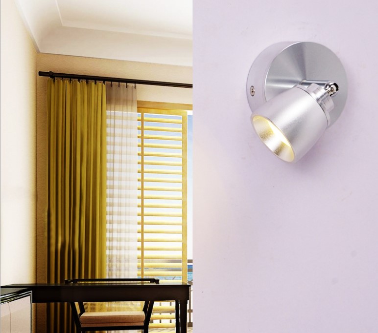 Interior Home Wall Mount Trailer Sconce Corridor Bedside Lighting Reading Lamp Modern Aluminum Bright LED Motorhome Spotlight