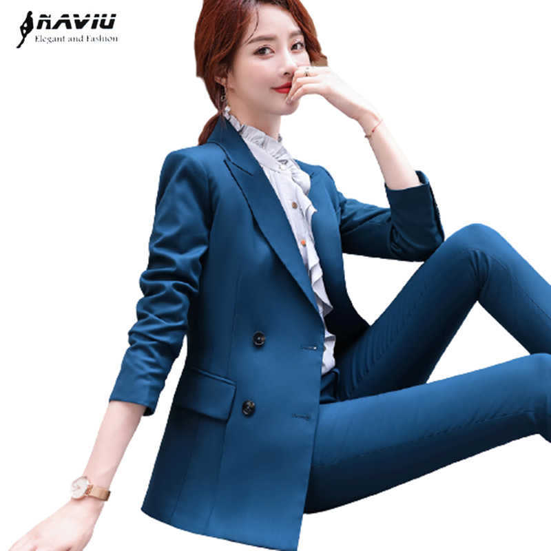 Blue Suit Spring High End Temperament Formal Buiness Slim Blazer Aand Pants Office Ladies Fashion Work Wear 210604, Blue coat and skirt
Blue Suit Spring High End Temperament Formal Buiness Slim Blazer Aand Pants Office Ladies Fashion Work Wear 210604, Blue coat and skirt
