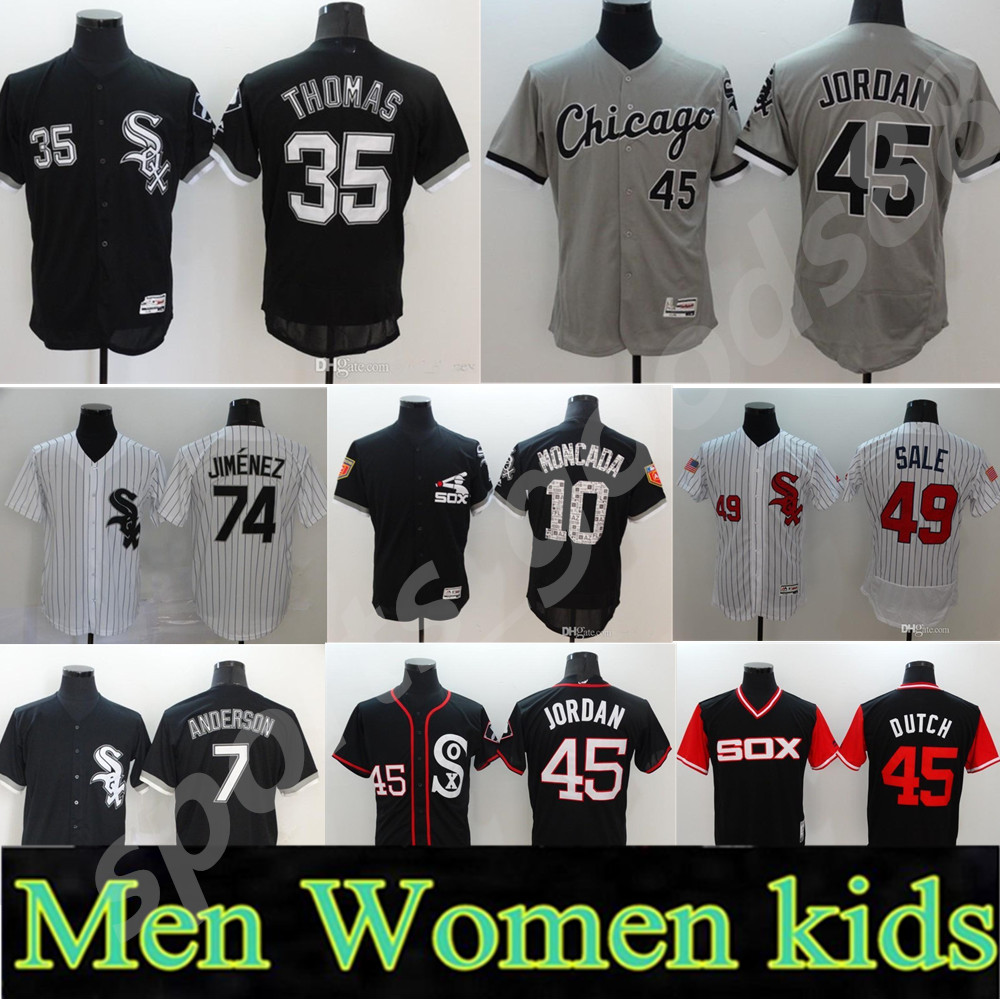 2021 WHITE SOX Men Women Youth 35 Frank Thomas Jersey 79 Jose Abreu 45 Michael Tim Anderson Yoan Moncada Stitched Baseball
