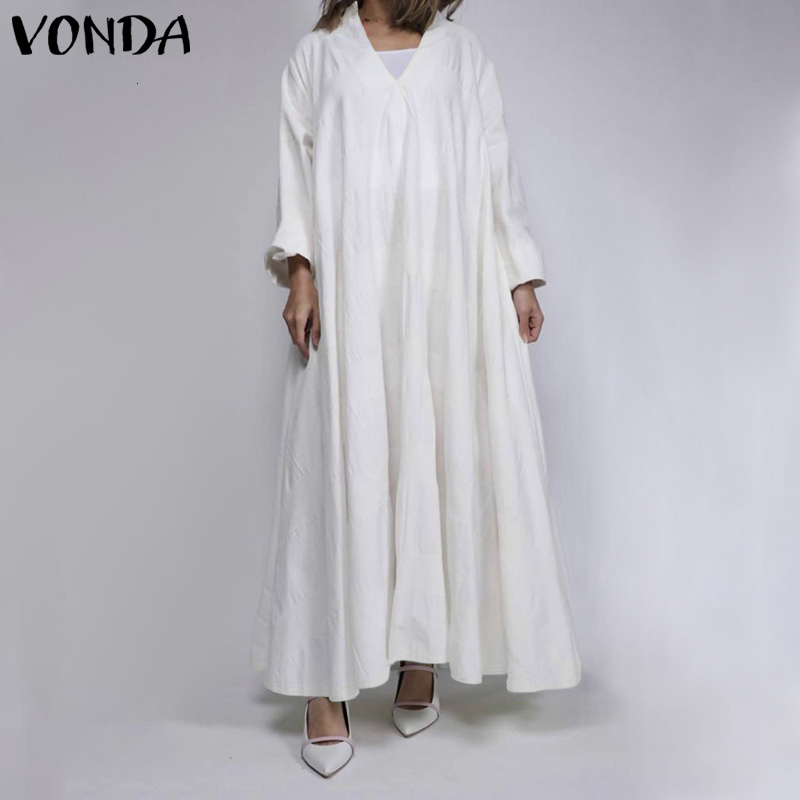Women's Blouses & Shirts Maxi Dress VONDA Kaftan Sundress Casual Long Sleeve Autumn Sexy V Neck Shirt es 2021 Stylish Solid Loose, White
Women's Blouses & Shirts Maxi Dress VONDA Kaftan Sundress Casual Long Sleeve Autumn Sexy V Neck Shirt es 2021 Stylish Solid Loose, White