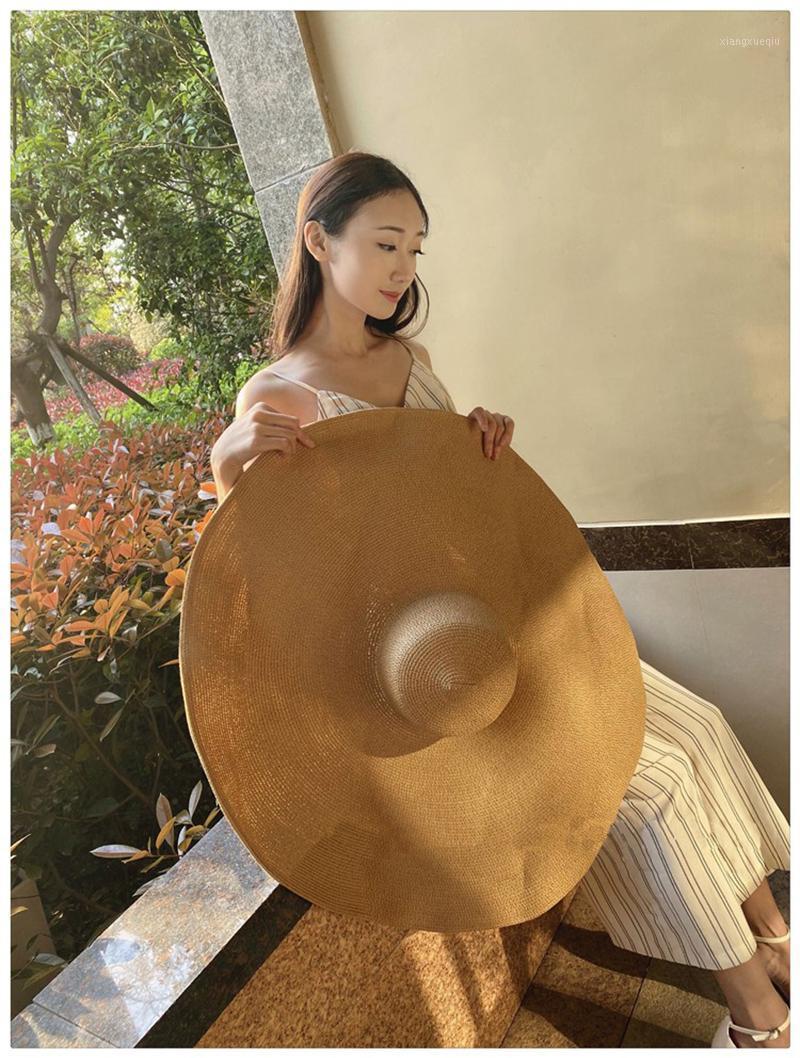 Summer 25CM Wide Brim Oversized Beach Hats For Women Large Straw Casual Vacation Panama Hat UV Protection Foldable Sun Shade, Blue;gray
Summer 25CM Wide Brim Oversized Beach Hats For Women Large Straw Casual Vacation Panama Hat UV Protection Foldable Sun Shade, Blue;gray
