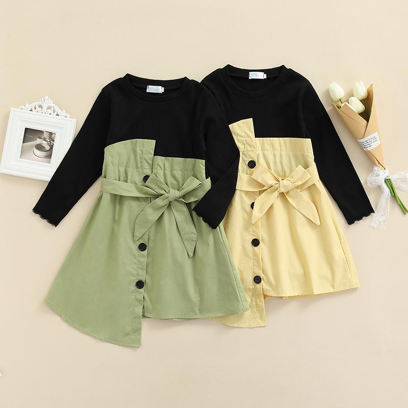 Girl's Dresses 2-7 Years Fashion Toddler Baby Girl Fall Dress Long Sleeve Round Neck Patchwork Contrast Color Belted Irregular A-line, Red;yellow
Girl's Dresses 2-7 Years Fashion Toddler Baby Girl Fall Dress Long Sleeve Round Neck Patchwork Contrast Color Belted Irregular A-line, Red;yellow
