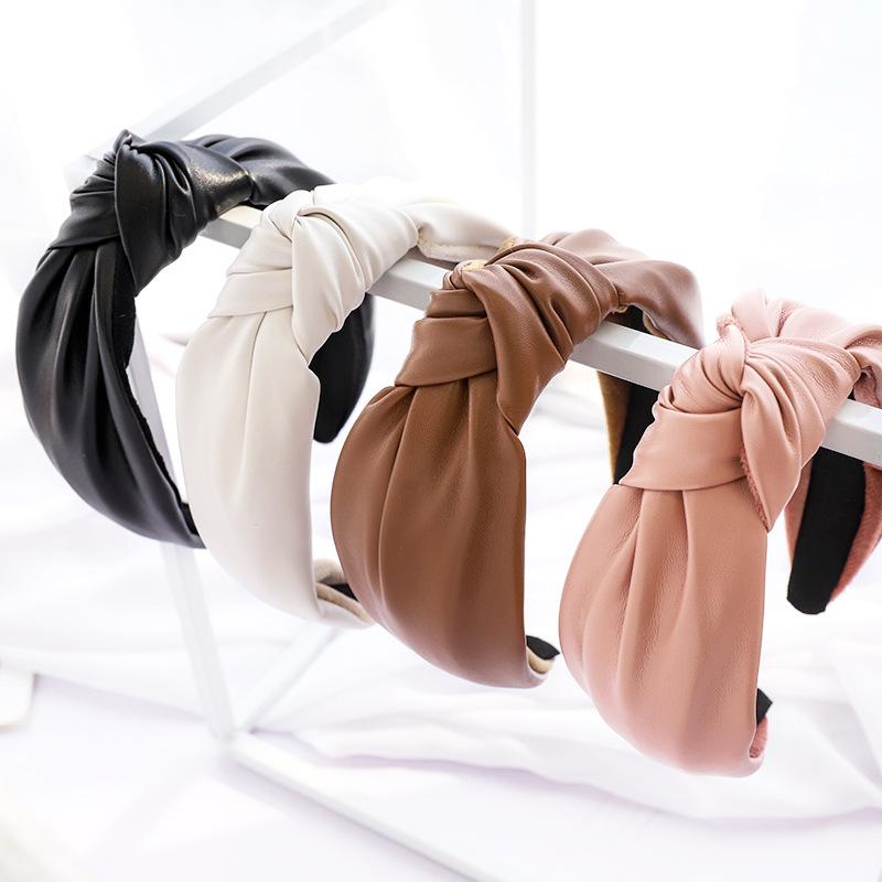 hair accessories korean headband fashion solid pu leather middle knot headdress hairbands women girls hoops
hair accessories korean headband fashion solid pu leather middle knot headdress hairbands women girls hoops