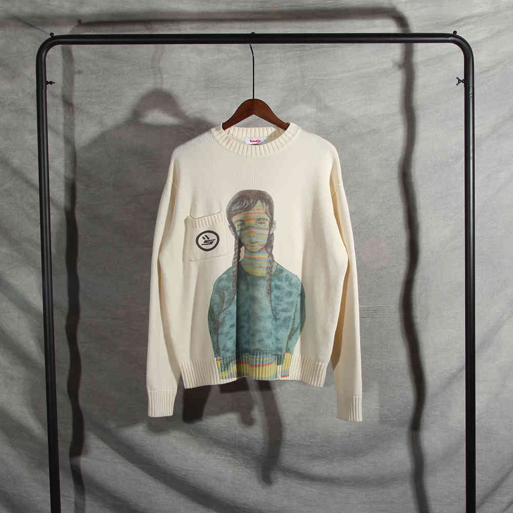 Quality 2021FW Loose Born From Pain Sicko Hiphop Oversize High Street Pullovers Men Women Portrait Knit Sweater, Beige
Quality 2021FW Loose Born From Pain Sicko Hiphop Oversize High Street Pullovers Men Women Portrait Knit Sweater, Beige