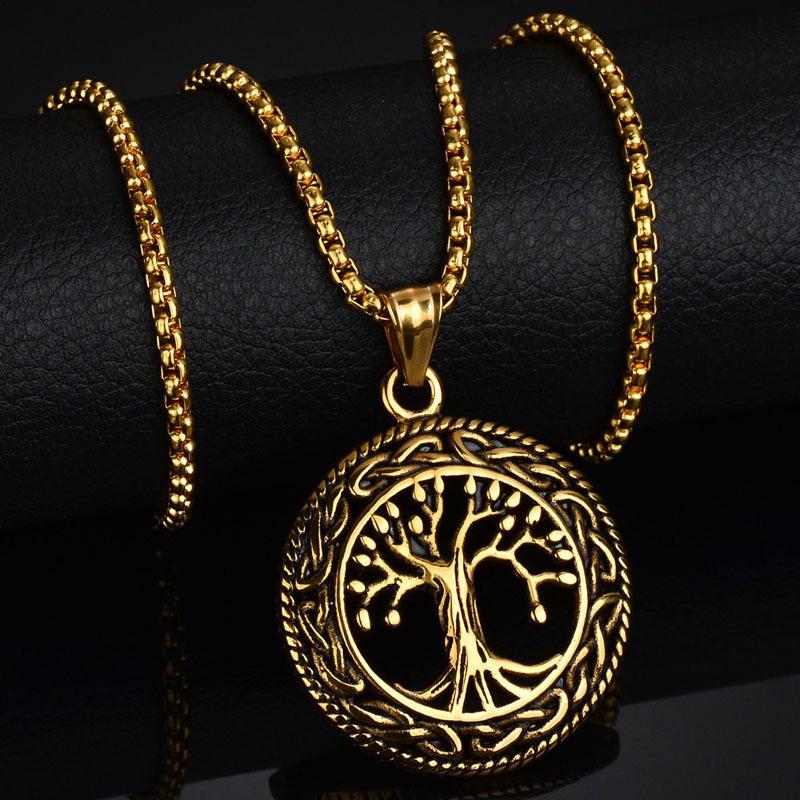 Pendant Necklaces Tree Of Life 316L Stainless Steel Long Necklace For Men Women Gold Silver Color & Pendants Jewelry Mens Chains
Pendant Necklaces Tree Of Life 316L Stainless Steel Long Necklace For Men Women Gold Silver Color & Pendants Jewelry Mens Chains