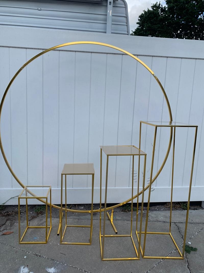 Party Decoration 5pcs Iron Circle Arch Flower Plinth Pillar Cake Stand Balloons Craft Billboard Display Rack For Wedding Birthday Backdrops
Party Decoration 5pcs Iron Circle Arch Flower Plinth Pillar Cake Stand Balloons Craft Billboard Display Rack For Wedding Birthday Backdrops