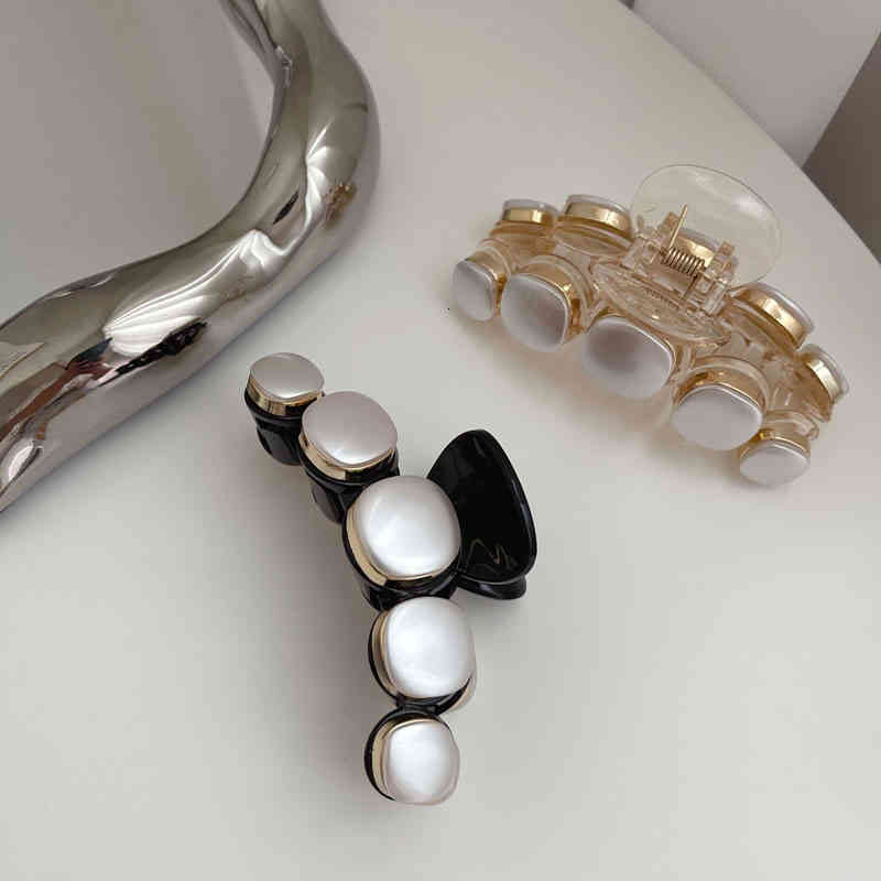 Hair Accessories Jewelry Korean Elegant Pearl pin Simple Temperament Grab Clip Bath pin Back Shark Headdress