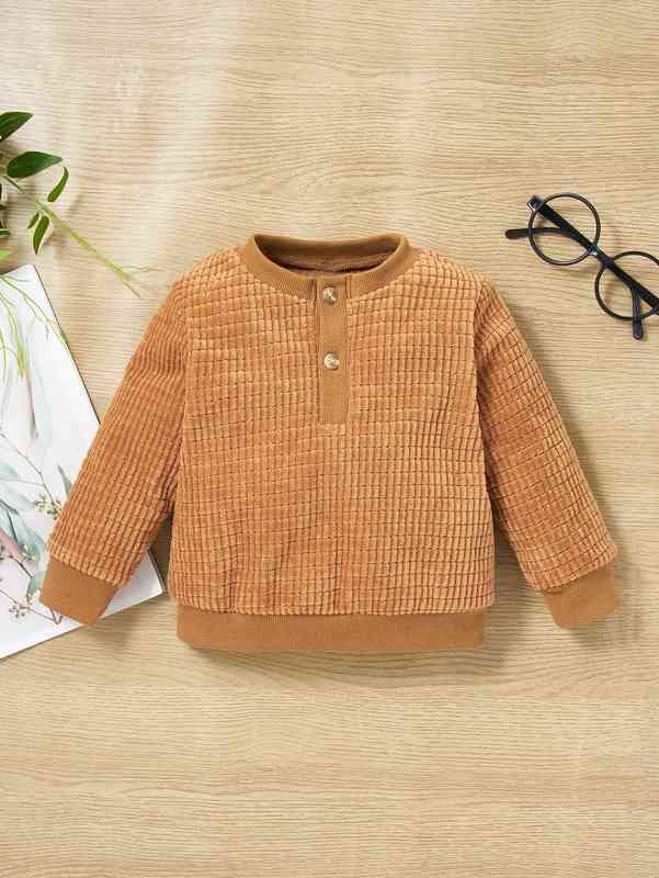 Baby Half Button Corduroy Pullover SHE