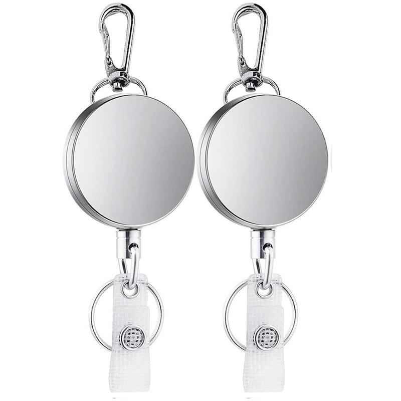 Keychains 2Pcs Retractable Pull Key Ring ID Badge Lanyard Name Tag Card Holder Recoil Reel Belt Clip
Keychains 2Pcs Retractable Pull Key Ring ID Badge Lanyard Name Tag Card Holder Recoil Reel Belt Clip