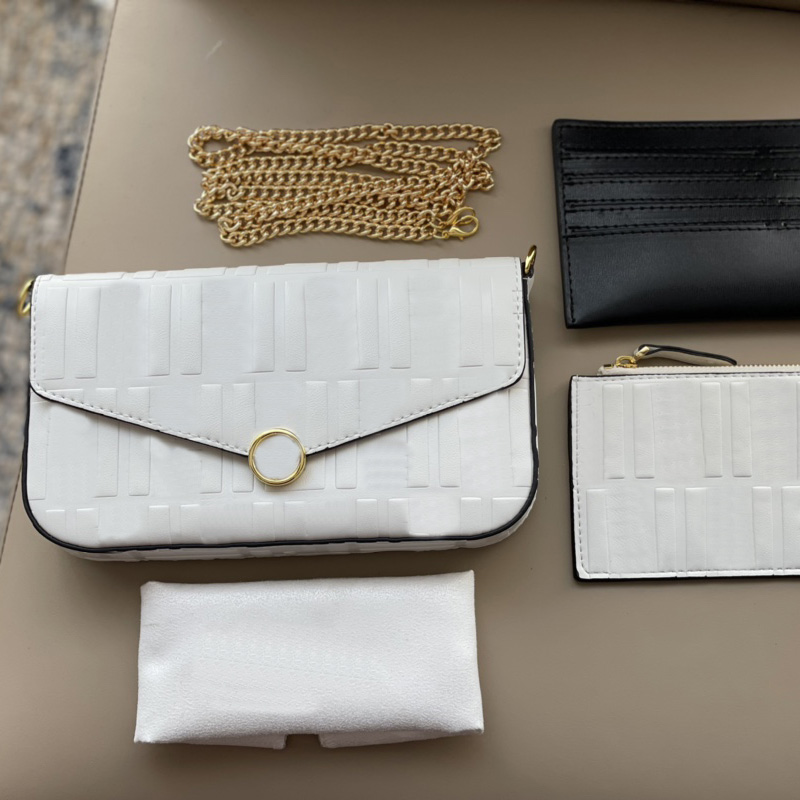 Women Crossbody Bag High Quality Messenger Handbag Lady Flap Letter Purse Gold Chain Wallet Three Piece set Large capacity, Black
Women Crossbody Bag High Quality Messenger Handbag Lady Flap Letter Purse Gold Chain Wallet Three Piece set Large capacity, Black