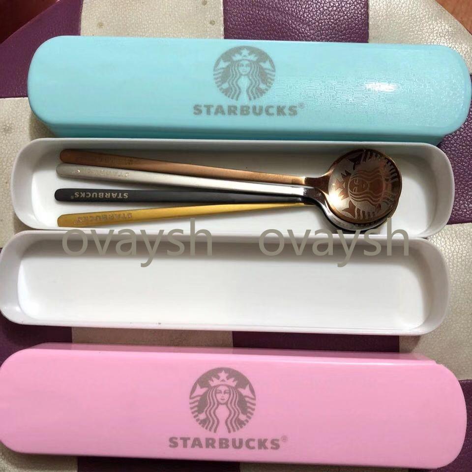 4pcs Set Starbucks Stainless Steel Coffee Milk Spoons with Package Box Small Round Dessert Mixing Fruit Spoon Factory Supply L1
4pcs Set Starbucks Stainless Steel Coffee Milk Spoons with Package Box Small Round Dessert Mixing Fruit Spoon Factory Supply L1