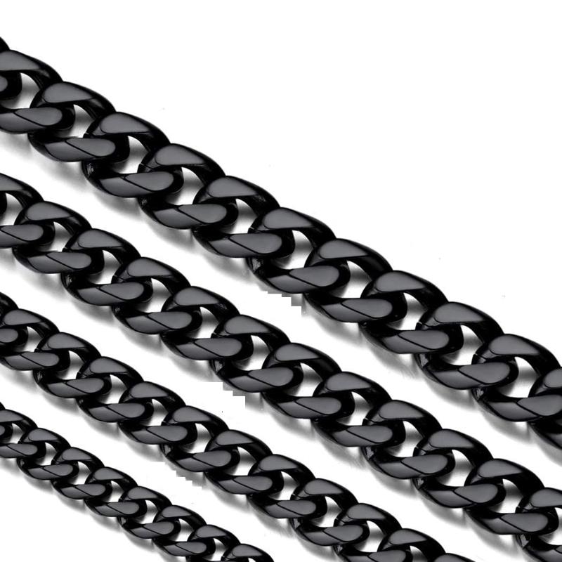 Chains Stainless Steel Miami Cuban Link Necklaces Black For Men Women Basic Punk Jewelry Choker 3MM 5MM 7MM 13MM
Chains Stainless Steel Miami Cuban Link Necklaces Black For Men Women Basic Punk Jewelry Choker 3MM 5MM 7MM 13MM